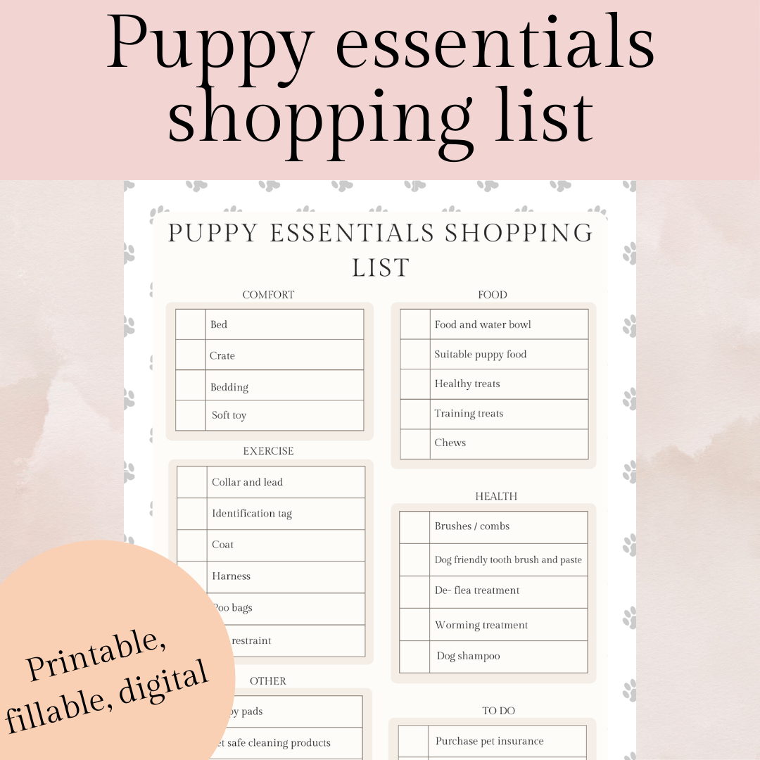 New puppy essentials best sale