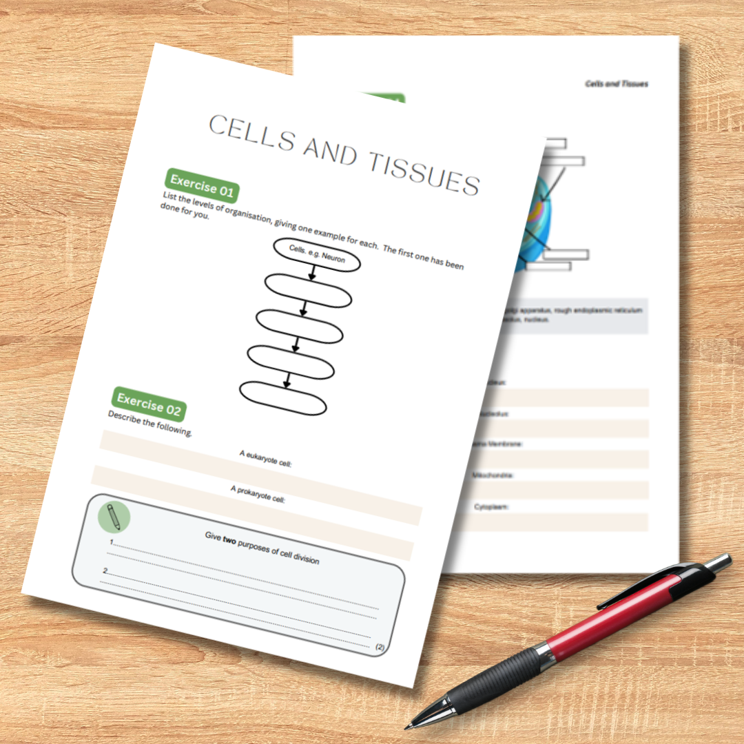 Animal management cells and tissues biology workbook