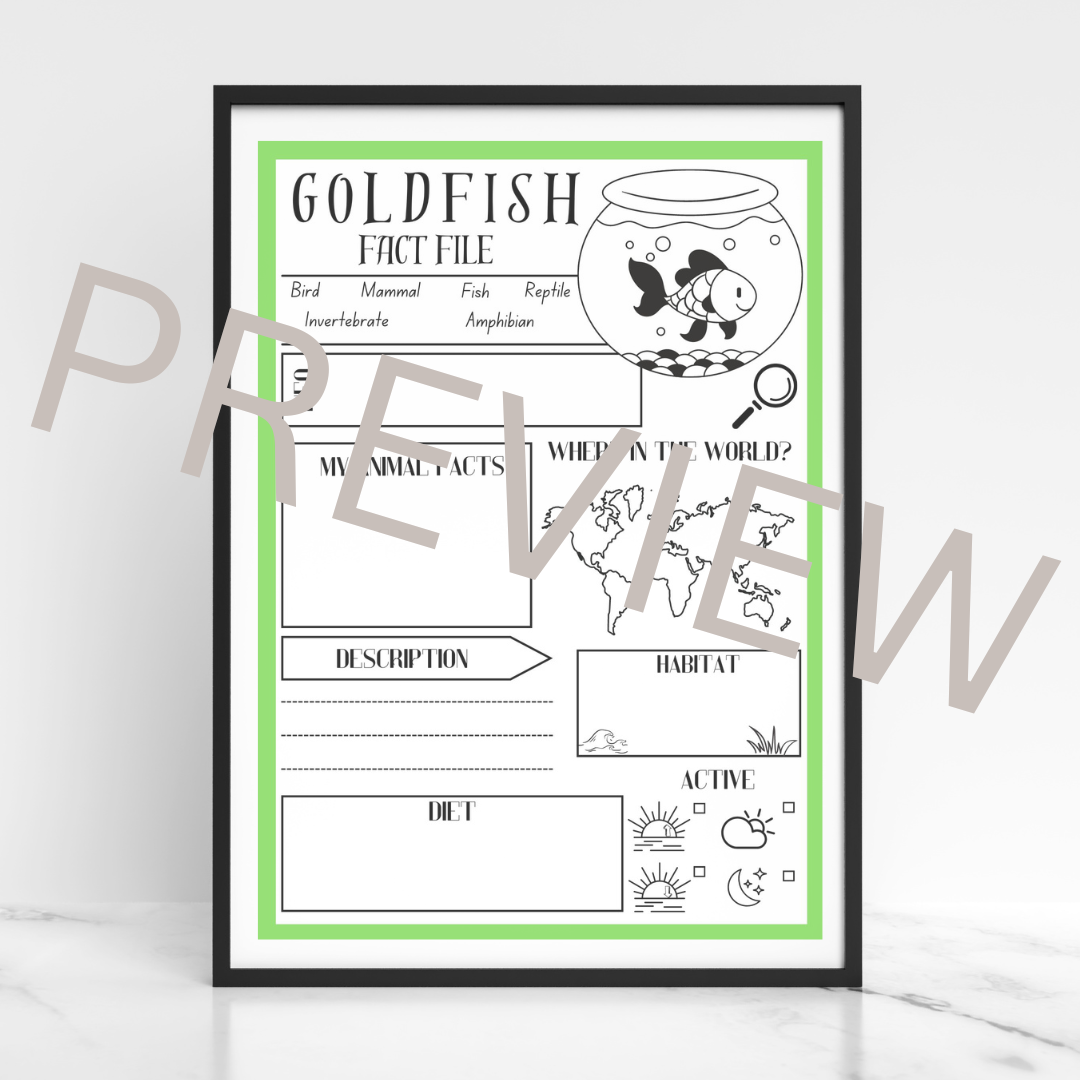 Pets animal research project poster template pack