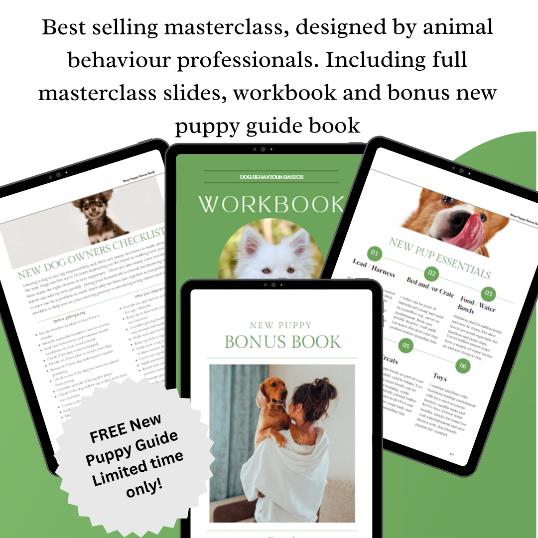 Dog Behaviour Basics Masterclass with FREE new puppy bonus book